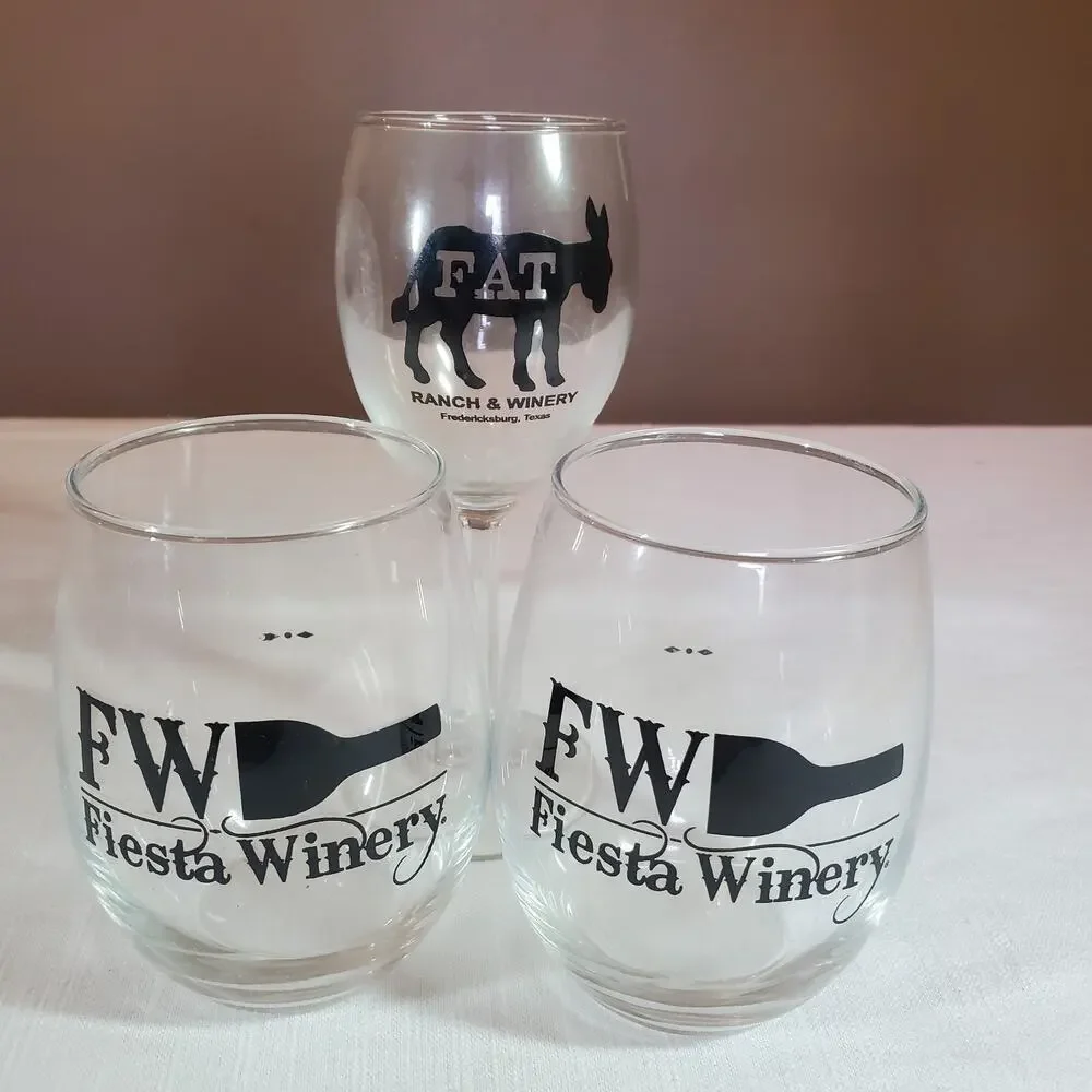 Set of 3 Clear Wine Glasses Goblets Stemware Kitchen Dining Bar Drinkware